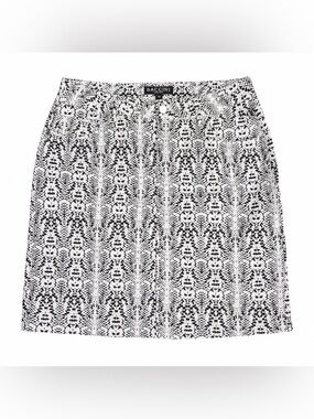 Baccini Black & White Patterned Mini Skirt